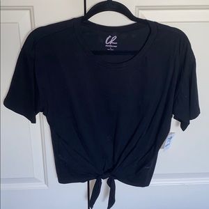 Black tie front t-shirt
